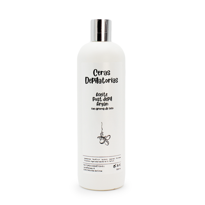 Aceite Post-Depil 500ml de Argán con aroma de Coco 